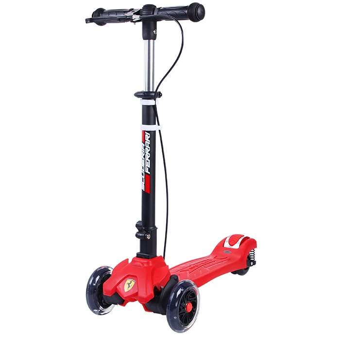 

Ferrari Foldable And Portble Scooter Flashing Wheel Internal Coil Sports Twist Scooter With Hand Brake Skateboard Toy Sports