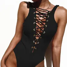 Сексуальные женские Монокини завязки цельный купальник пуш-ап Мягкий купальник купальный костюм плавательный костюм