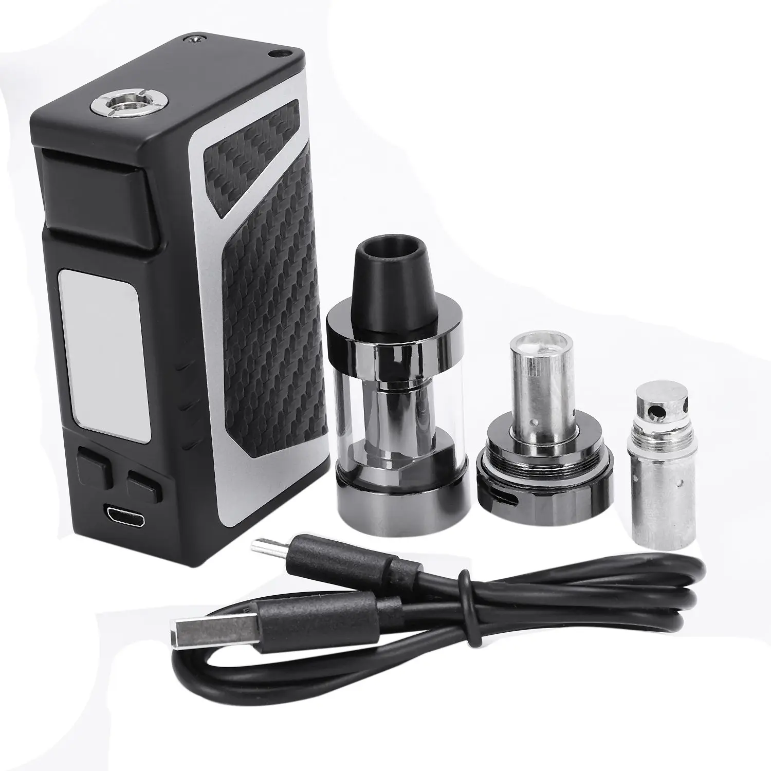 80W Vape Kit 2000mAh Built-in Battery Metal Body 510 Thread 3.5ml Vaporizer Shisha Hookah Pen Electronic Cigarette(white) 80W Vape Kit 2000mAh Built-in Battery Metal Body 510 Thread 3.5ml Vaporizer Shisha Hookah Pen Electronic Cigarette(white)