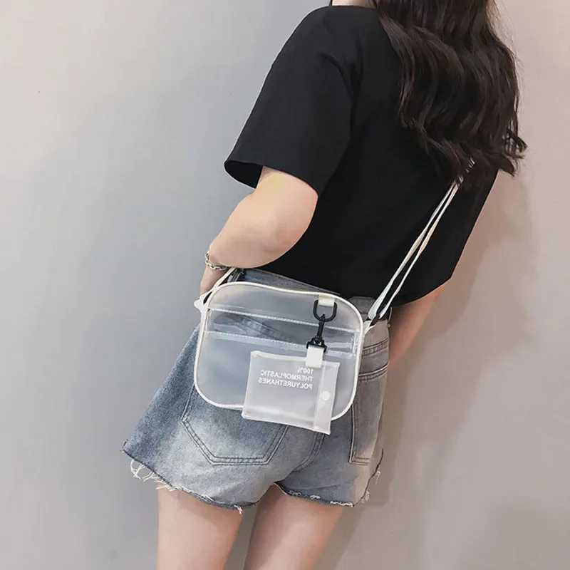 

Jelly Transparent Clear Bag Beach Crossbody Bags For Women Handbag Clutch Purse Ladies Hand Bags Bolsa Feminina Torebki Damskie