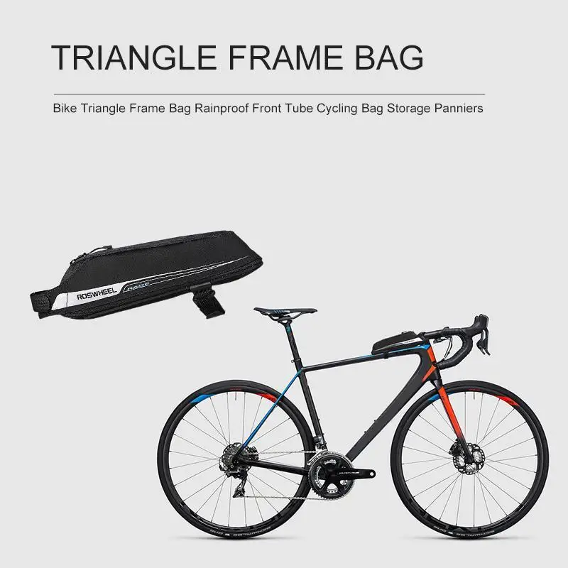 

Bicycle Frame Top Tube Bag Waterproof Pannier 0.4L Pouch Bike Bag Pack Case Black Bicycle Accessories