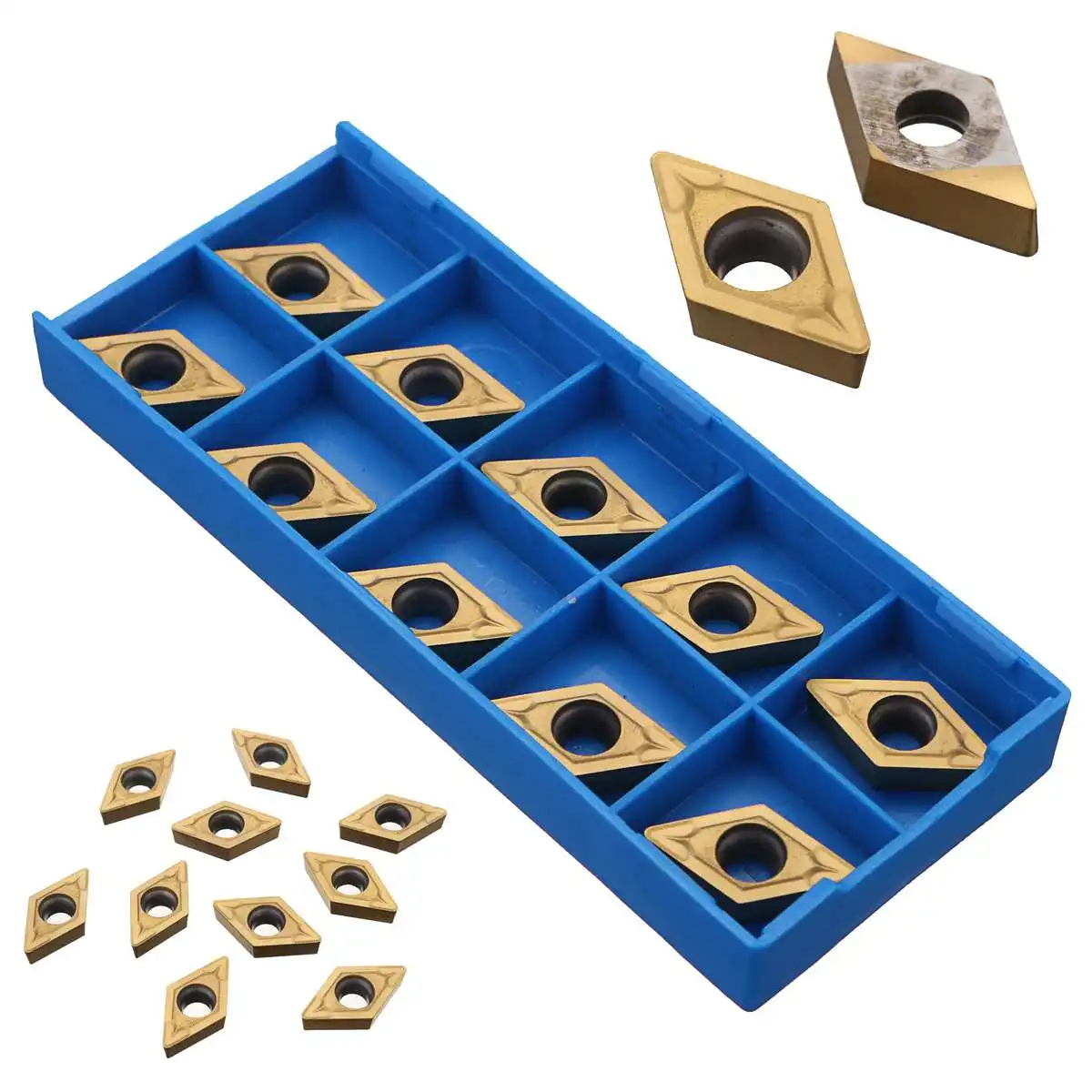 

WOLIKE 10Pc DCMT11T308 DCMT32.51 Lathe Carbide inserts Blades Set For CNC insert Outside Turning Tool Milling Cutter