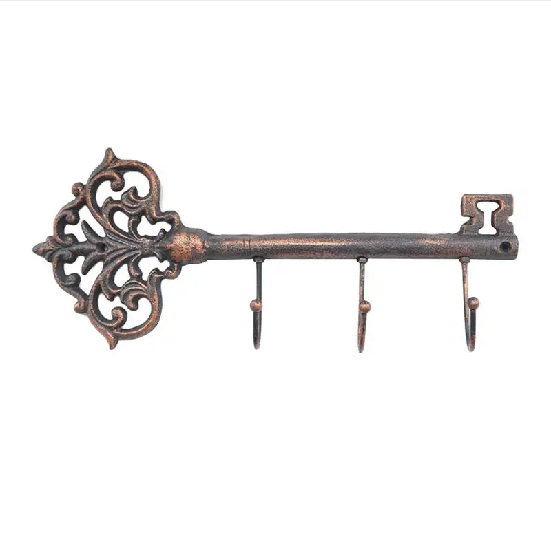 1 Pc Key Holder Wall Mounted Cast Iron Decorative 3 Key Hooks Key Rack Clothes Hanger for Doorway H - 32974463517