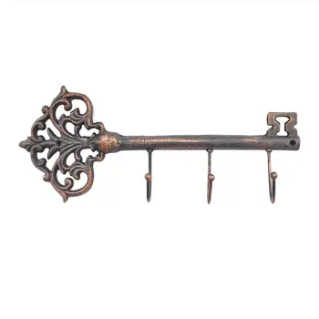 

1 Pc Key Holder Wall Mounted Cast Iron Decorative 3 Key Hooks Key Rack Clothes Hanger for Doorway Home Kitchen