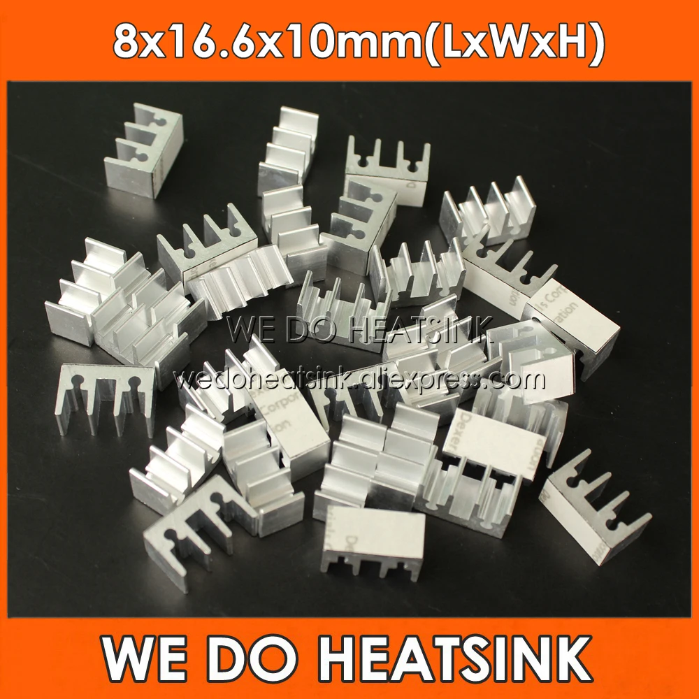 

20pcs 8x16.6x10mm Cooler Ram Heatsinks Chipset Aluminum Heat Sink With Thermal Conductive Tape