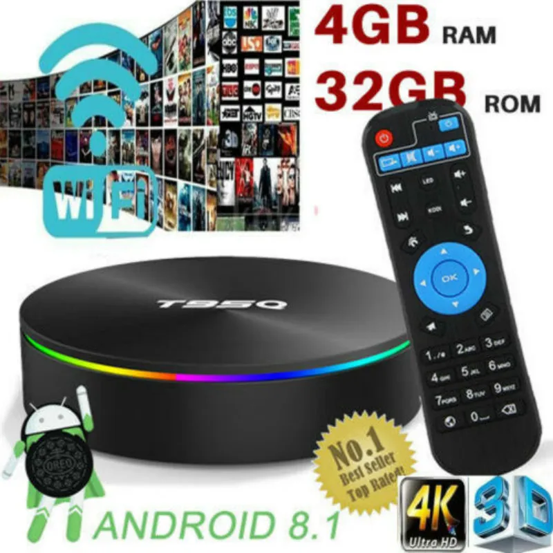 

2019 JANUARY Version Android KO-DI Smart TV Box T95Q 4K HD WiFi Quad-Core 4G+64G