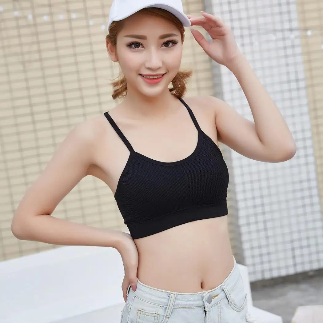 Women Sexy Seamless Butterfly Back Cover Wireless Comfortable Free Running Yoga Casual Solid Bra Lace Slim | Спорт и развлечения