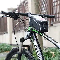 Велосипедная передняя рамка сенсорный экран велосипедные сумки MTB горный велосипед рамка Передняя труба сумка для хранения мобильного