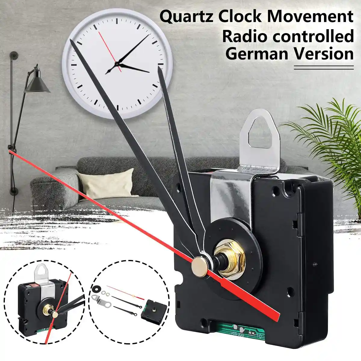 Atomic Radio Controlled Silent Clock Movement DIY Kit Germany DCF