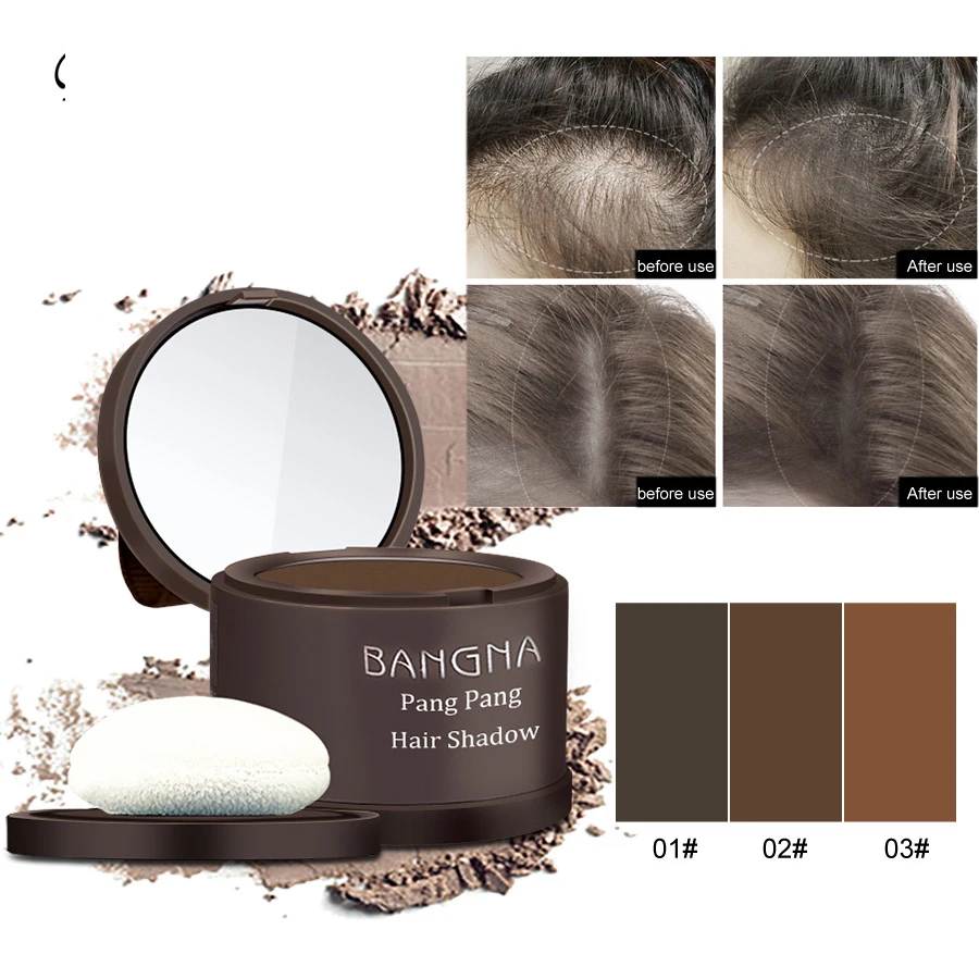

3 Color Temporary Hair Dry Color Waterproof Shadow Powder Edge control Hair Line Shadow Cover Up Instantly Hair Concealer