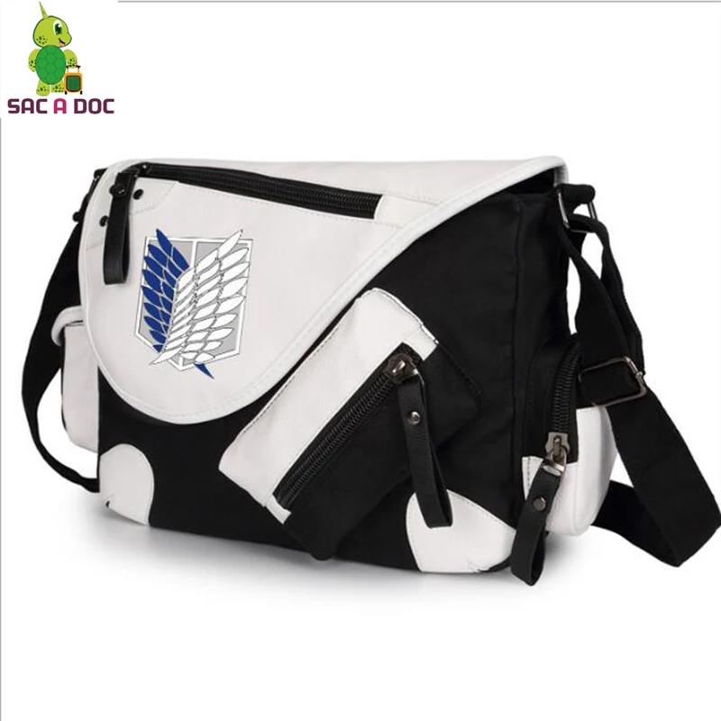 

Anime Attack on Titan Levi Cosplay Messenger Bags Crossbody Bag Boys Girls School Shoulder Bags Women Men Casual Travel Bags