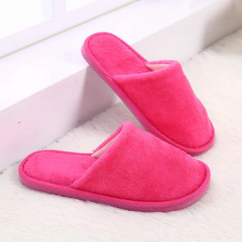 

Womens Slipper Plush Home Slippers Women Winter Candy Color Winter Warm Fur Slippers Women Bedroom Winter Slipper Indoor Size 11