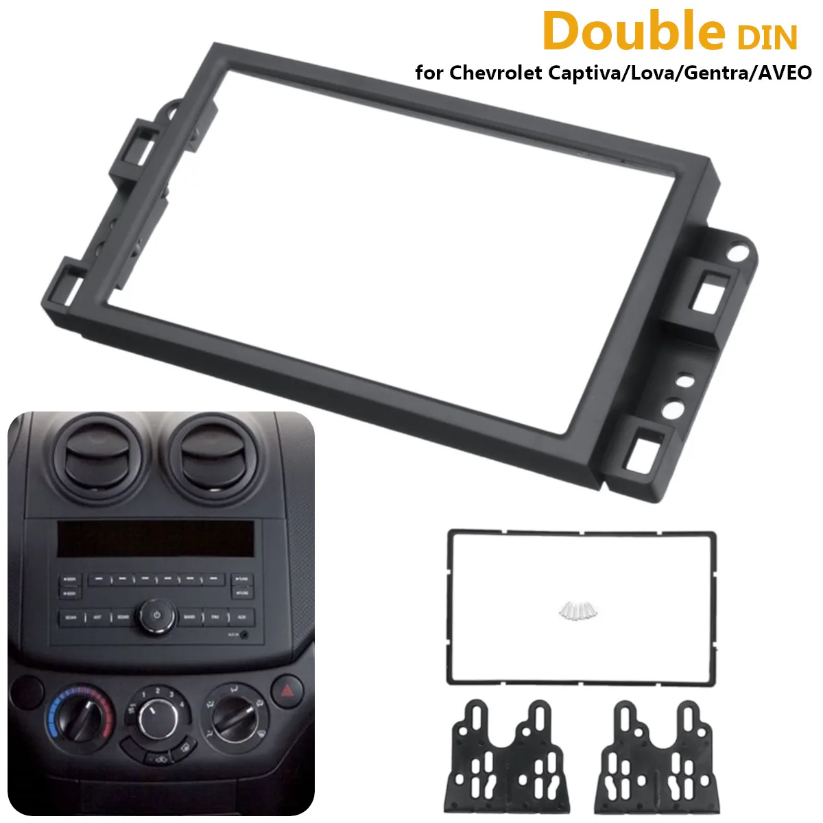 

2 Din Car Stereo Radio Fascia Panel Plate CD DVD Dashboard Audio Frame for Chevrolet For Captiva for Lova For Gentra For AVEO