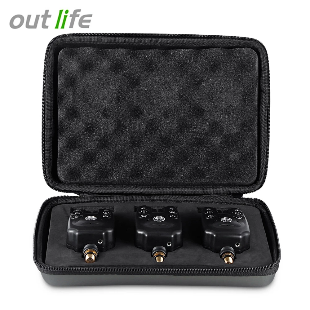 Outlife JY 1 3 шт/уп. Синий светодиодный беспроводной сигнализатор для ловли рыбы