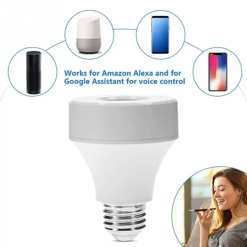 

Delicate Wifi Control Light Bulb Base Switch Lamp Holder Wireless Smart Lamps Bulbs Socket 2019
