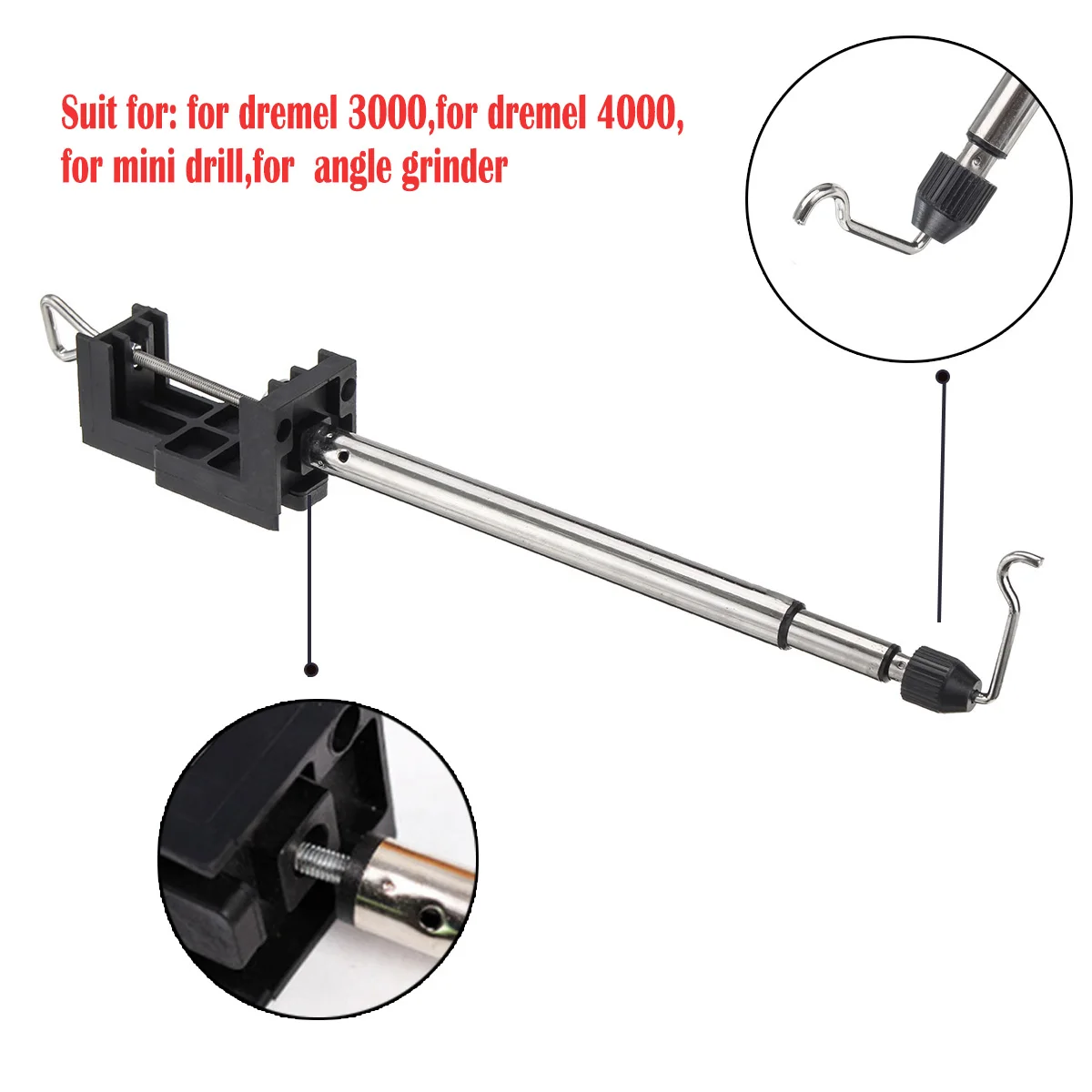 

Rotary Clamp-on Flex Shaft Grinder Stand Holder Hanger For Dremel Rotary Power Tools Accessories Scalable Bracket Metalworking