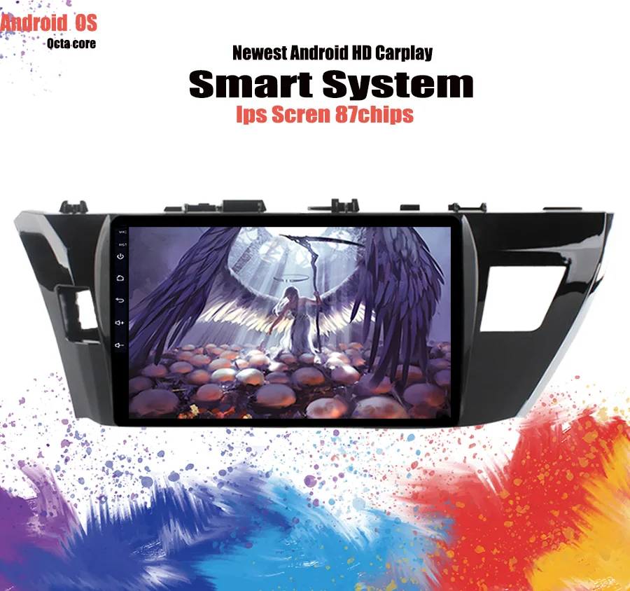 Perfect 2 din Carplay Android 9.1 car dvd player gps for Toyota Corolla 20137 2014 2015 2016 2017 10.1