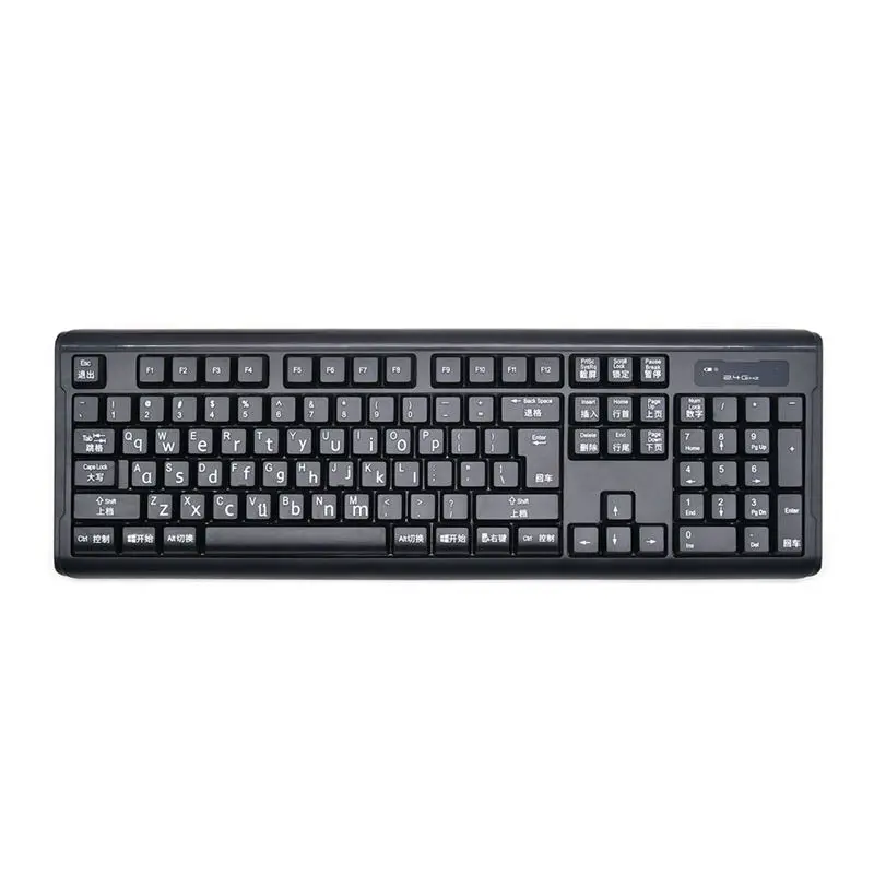 

Sunrose Wireless Big Letters Keyboard Mouse Suit Large Print 104 Keys Keyboard+ Mouse Set Keyboard And Mouse Combos For Elderl