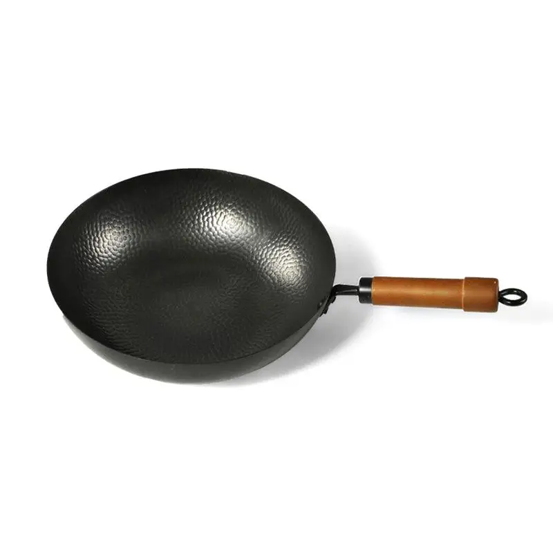 

Pure Blacksmith Iron Pot Hand Forged Iron Pot Double Bottom Non-coated Physical Non-stick Pot Easy To Clean And Fast Delivery