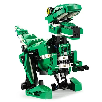 

Cute Electric Dinosaur Building Blocks Educational Toy With Sound And Light Sensor Module Perfect Gift For Kids