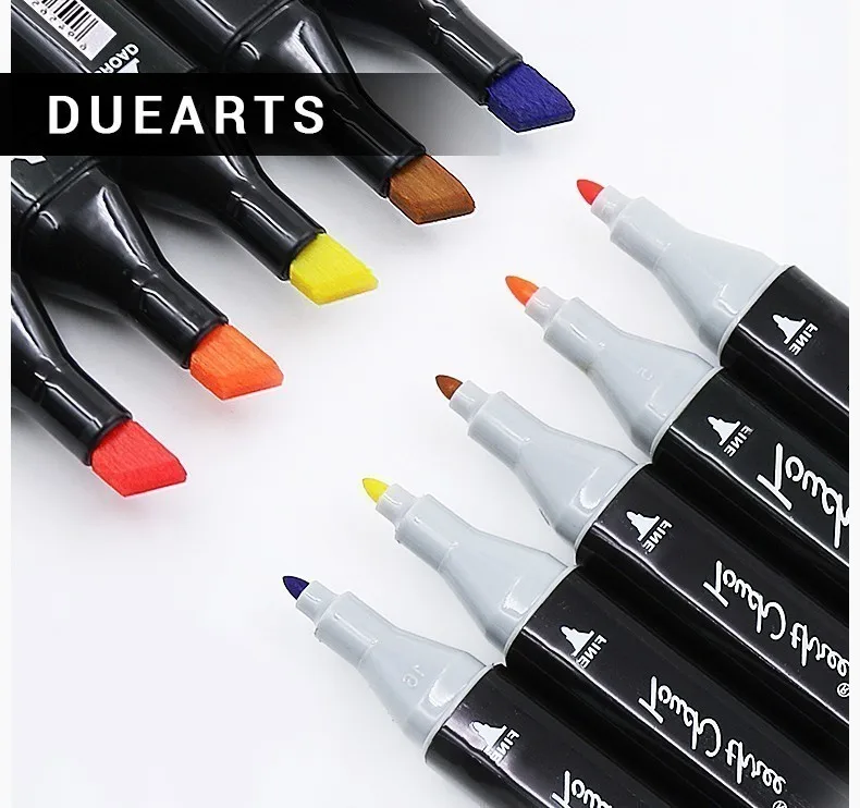 

Hot 168 Colors Multicolor Oily Marker Pen Double-headed Nib Student school Horticultural Landscape Design