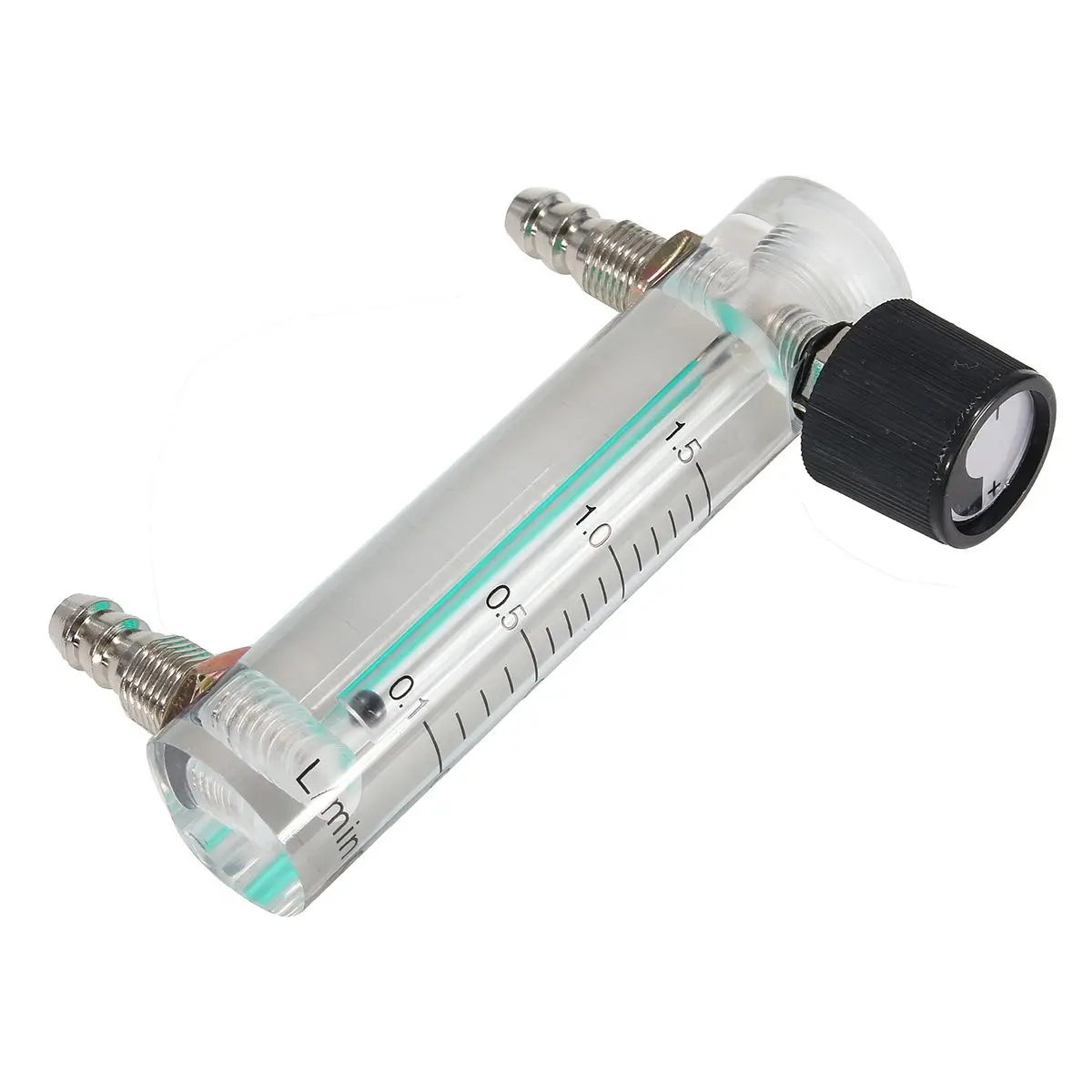 

Oxygen Air Flow Meter 0-1.5LPM 1.5L Flowmeter with Control Valve for Oxygen Air Gas