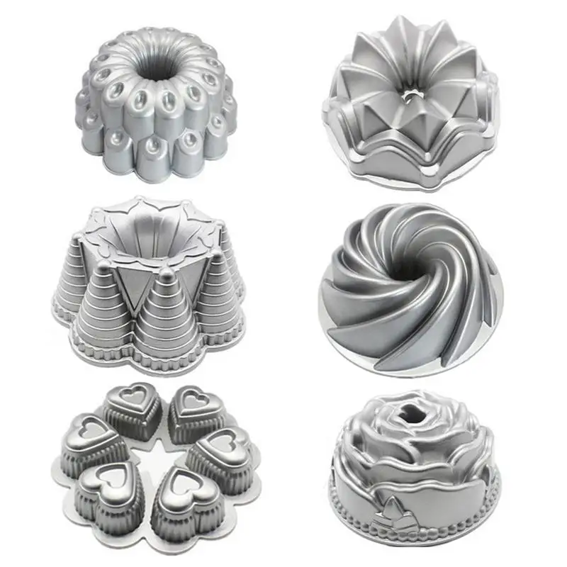 

Cake Mould Decoration Dessert Mold Aluminum Die Cake Pan Non Stick Cake Mold Metal DIY Kitchen Supplies Bakeware Baking Tools