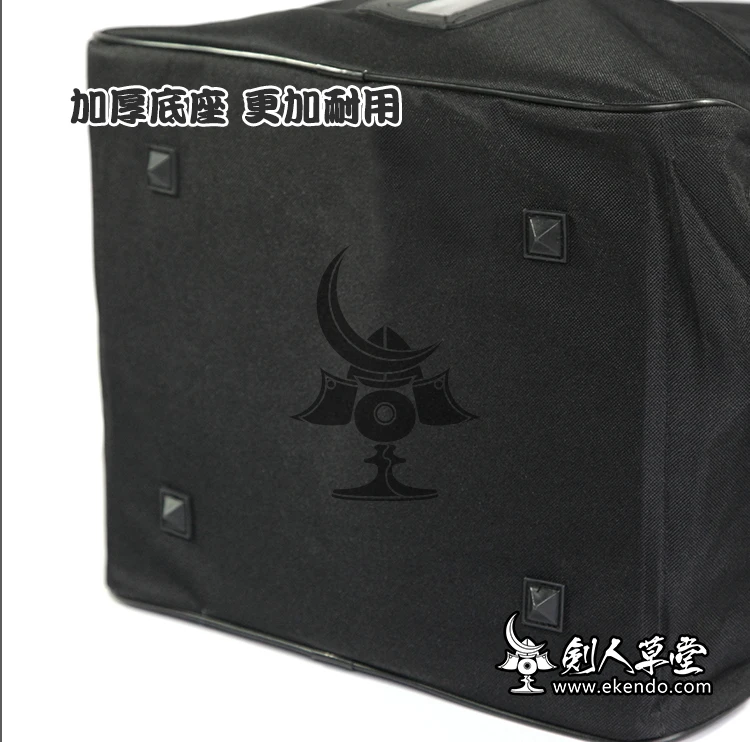 IKENDO-BG002- NYLON BOGU SIMPLE SQUARE BAG - black square
