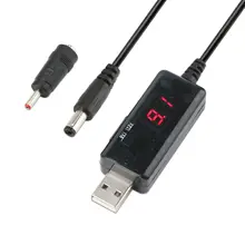 USB Boost Cable 5V Шаг до 9V 12V Регулируемый преобразователь напряжения 1A повышающий вольт трансформатор DC регулятор мощности с переключателем a