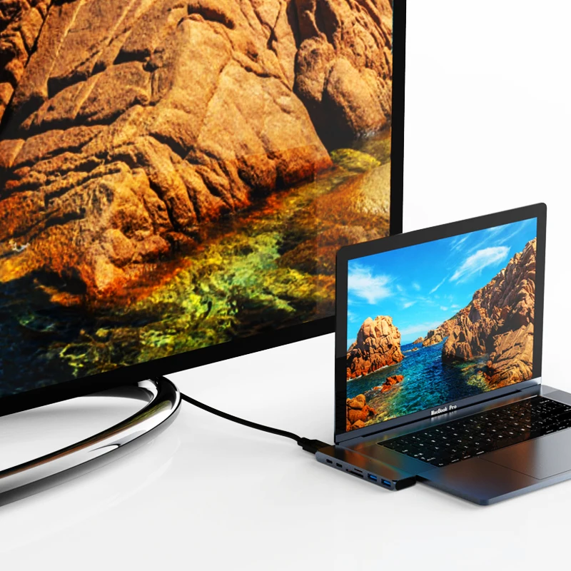 USB хаб с интерфейсом Thunderbolt 3 TYPE C HDMI 4k PD 0|usb-c hub|macbook usb c adapterhub adapter |