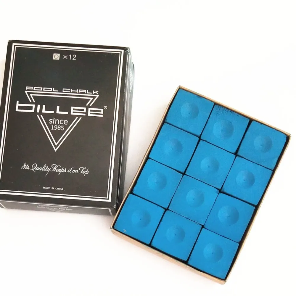 

12pcs Snooker Billiard Chalk Pool Cue Chalk Oil Dry Billiard No-slip Chalk Table Chalk Blue