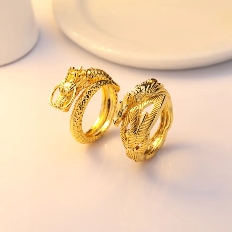 

NoEnName 14 K Yellow Gold Women Rings Geometric Big Wide Animal Shape Wedding Rings Female Jewelry Gift Bizuteria Gemstone Men