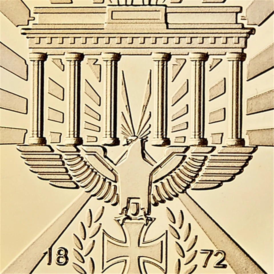 Немецкий Орлиный крест 1872, Рейхсбанк, золото 999/1000, пластина, Орел, копия директора, металлическая монета, коллекционные вещи