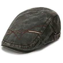 Весенне-летний берет для мужчин, Классический западный газетный киоск, кепка s, вареный деним, шляпа Плюща с плоскими полями, мужской берет, кепка, регулируемая