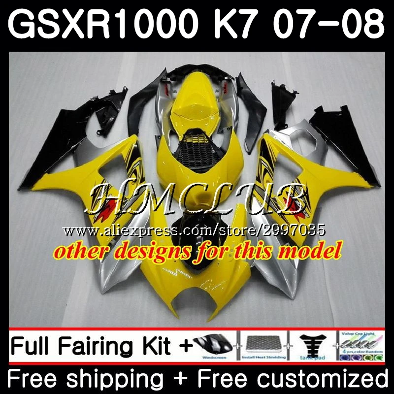 Корпус для SUZUKI GSX R1000 K7 GSXR 1000 2007 2008 34HC.20 GSXR1000 07 08 корпус Зеленый Черный