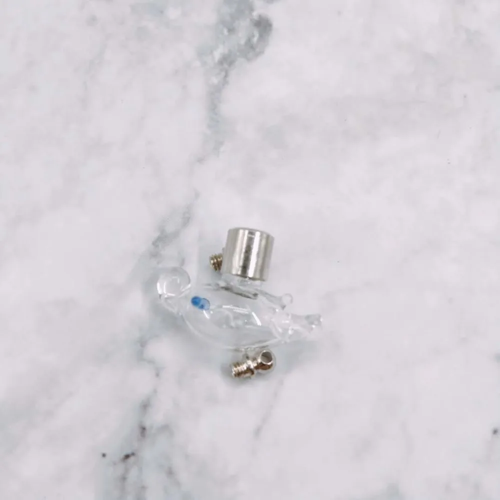 

10pcs/lot Dolphins SCREW CAP glass vial pendant Miniature Wishing Bottle clear oil charm name or rice art glass bottles craft