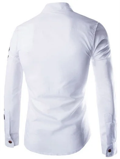 Zogaa جديد الرجال الربيع الخريف قمصان الأعمال عارضة مكتب الذكور طويلة الأكمام قمصان إلكتروني الطباعة ملابس رجالي تلائم الرجل النحيف الملابس ...