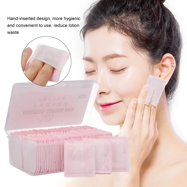 YiHuB 60Pcs Disposable Cotton Pads Facial Soft Cleansing Makeup Puff