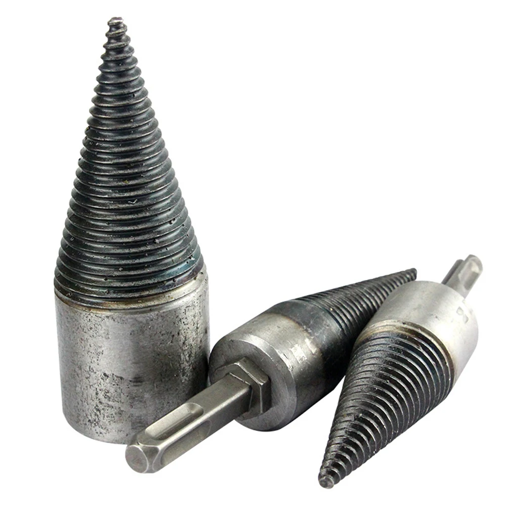 

Firewood Drill Bit Steel Drill Bits Splitting Cones Log Wood Splitter Screw Drilling Woodworking Tools For Carpentry Farm