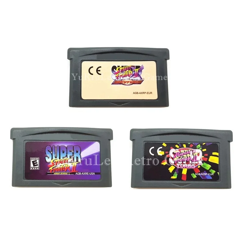 

Video Game Cartridge Card Super Street Fighter Series for 32 Bit Game Console US/EU General Version English Language
