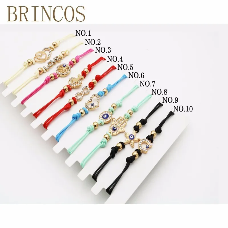 

2019 Hot Sale 10 Different Styles Bohemia Bracelets For Women With Braided Rope Beaded Crystal Adjustable Accessories jewelry
