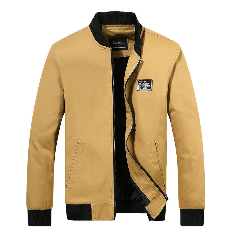 

2019 Men Jacket Casual Cotton Washed Retro College Baseball Workwear Business Black Vintage Coat Male Spring Autumn Jacket Men