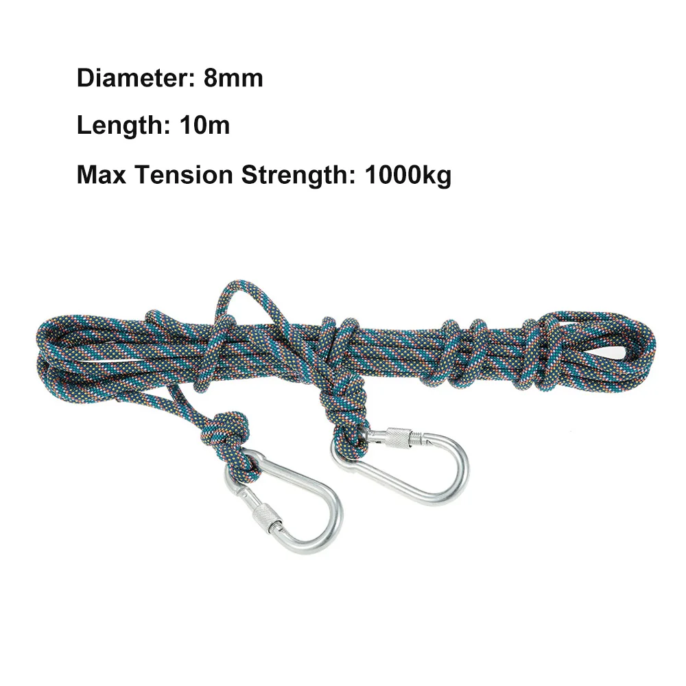 Lixada السلامة في الهواء الطلق تسلق الصخور حبل الحبل رضوخ رابيلينج الهبوط من قمم الجبال الانقاذ بقاء التبعي الحبل حبال مع Carabiners Lixada السلامة في الهواء الطلق تسلق الصخور حبل الحبل رضوخ رابيلينج الهبوط من قمم الجبال الانقاذ بقاء التبعي الحبل حبال مع Carabiners