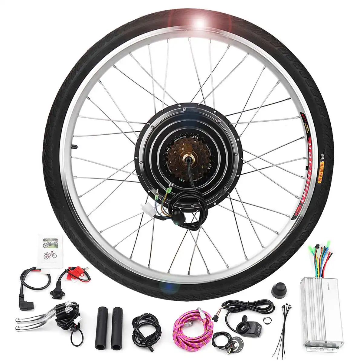 

1000W 48V Electric Bicycle Motor Conversion Kit EBike Speed Rear Wheel Brake For 12 16 18 20 24 26 700c 28 in Rear Wheel Motor