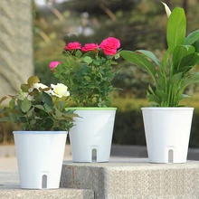 Auto Irrigate Flower Pot Vase Self-Watering Planter Lazy Planting Round Decor For Garden Indoor Home Decoration Gardening Flower Auto Irrigate Flower Pot Vase Self-Watering Planter Lazy Planting Round Decor For Garden Indoor Home Decoration Gardening Flower