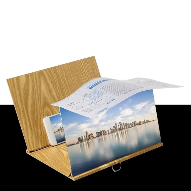 

Anti-reflective 12in Mobile Phone Screen Magnifier 3D HD Video Amplifier Multi-function Smart Phone Bracket Eye Protector Stand