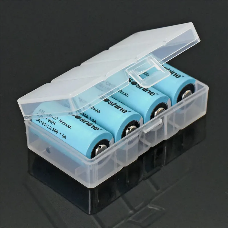 

bakeey For CR123A 16340 RCR123 Battery Storage Box Hard Bag Digital Camera Flash Light 4 pcs Battery Plastic Case