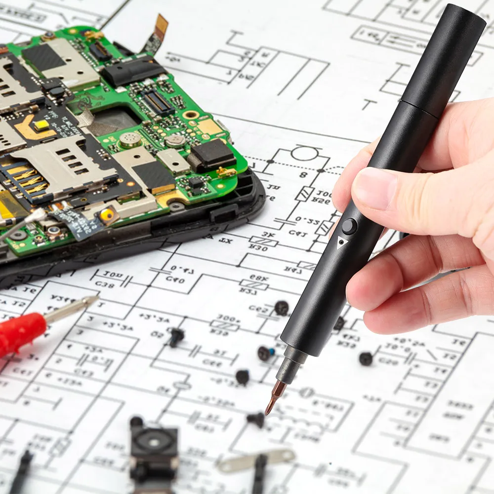 Прецизионная электрическая отвертка набор перезаряжаемый ручной инструмент прочный S2 легированная сталь Бытовая DIY электрическая отвертка