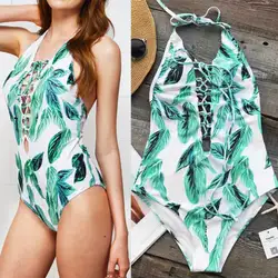 Женский сексуальный пуш-ап Мягкий купальник бандажный Цельный купальник пляжный купальный костюм
