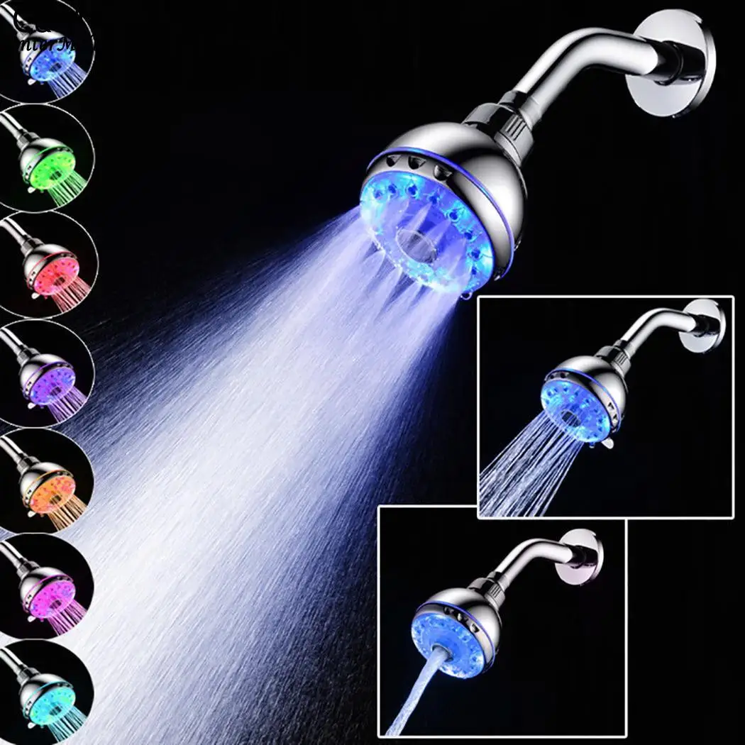 

LED Multi-function Shower Spray Adjustable Water Spray Head 0.19kg Use 20mm, external thread connection